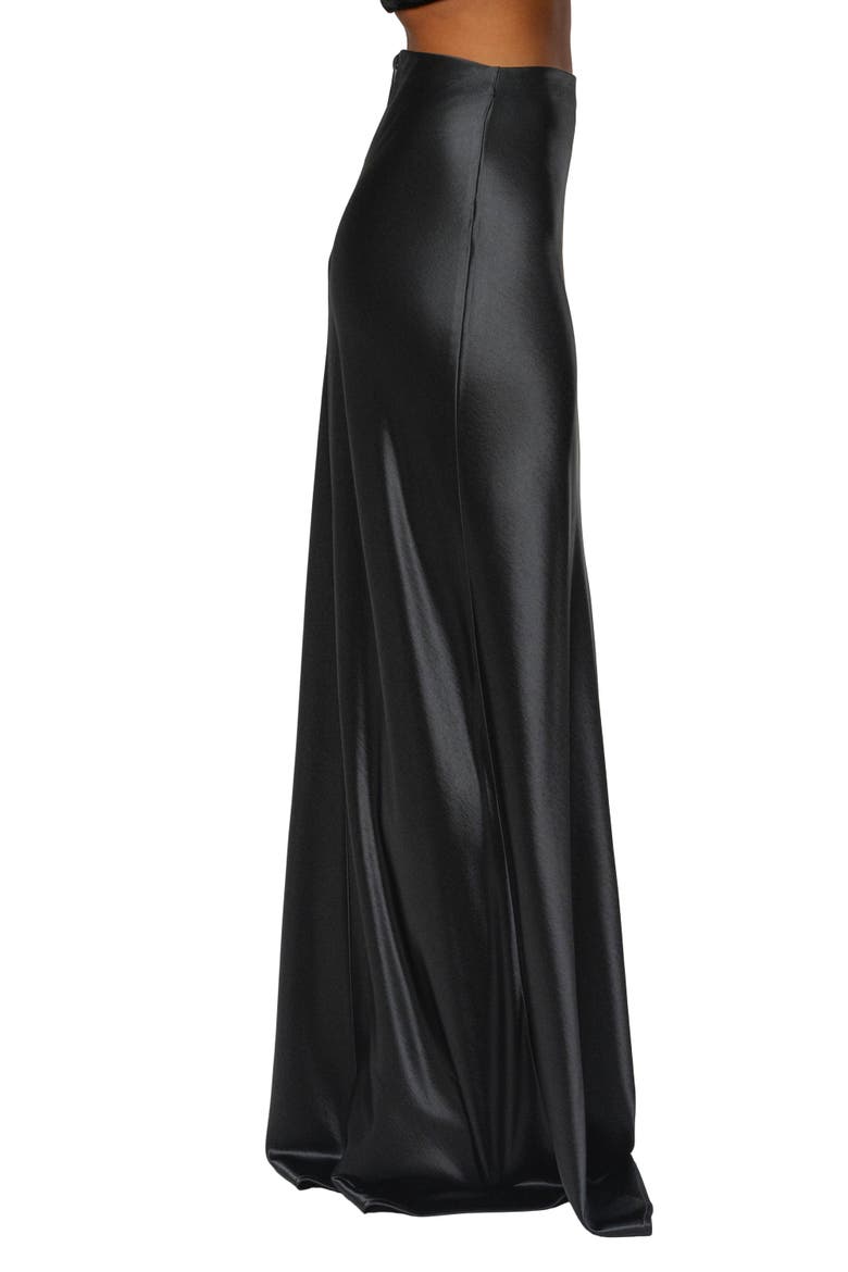 Tradition Satin Maxi Skirt, Alternate, color, Black