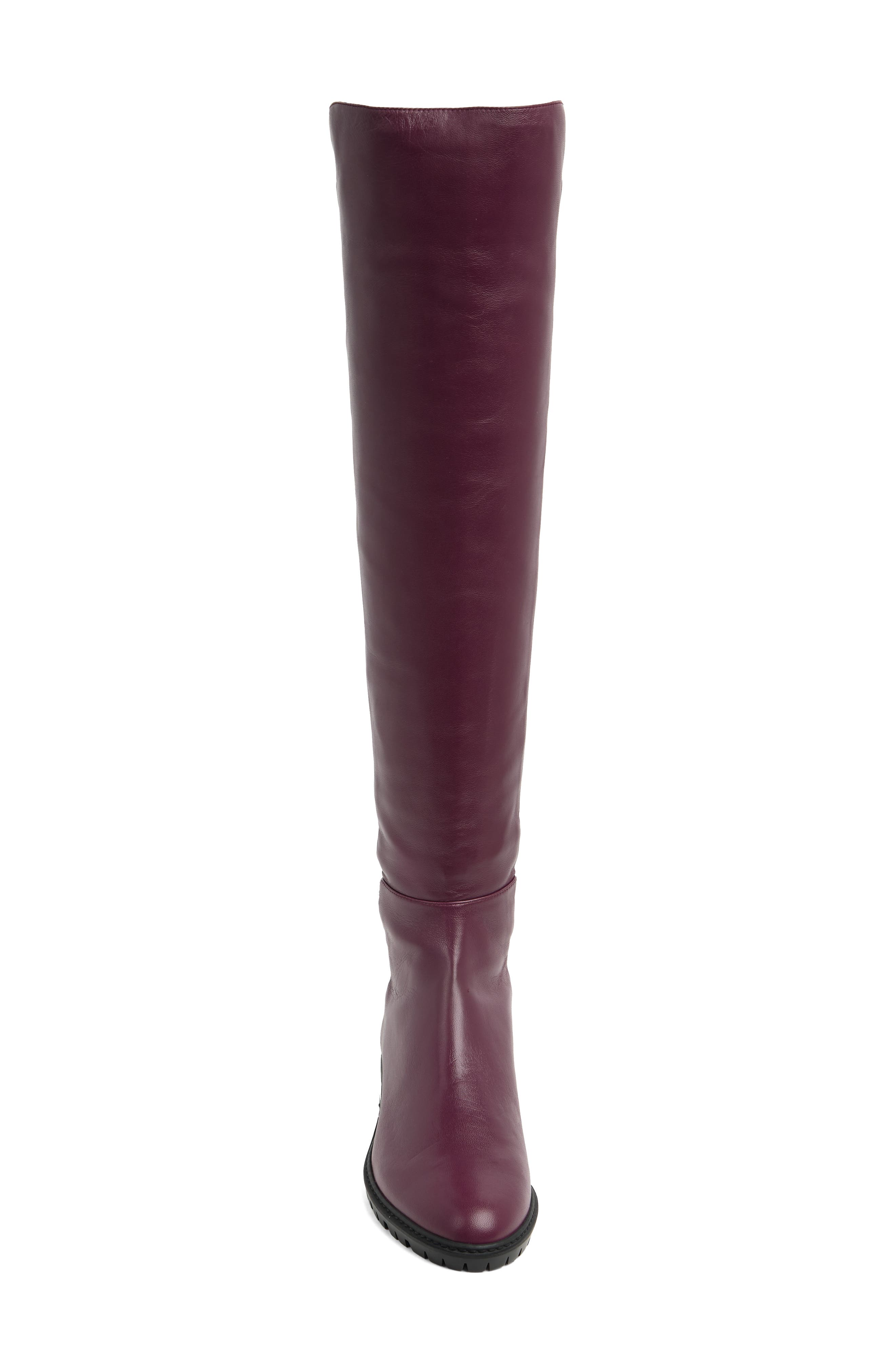 Stuart Weitzman City Over-the-Knee Boot, Alternate, color, Cranberry