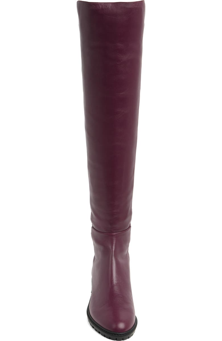 Stuart Weitzman City Over-the-Knee Boot, Alternate, color, Cranberry
