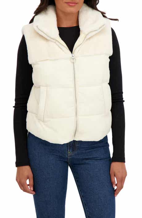 Sebby Water Resistant Mixed Media Puffer Vest