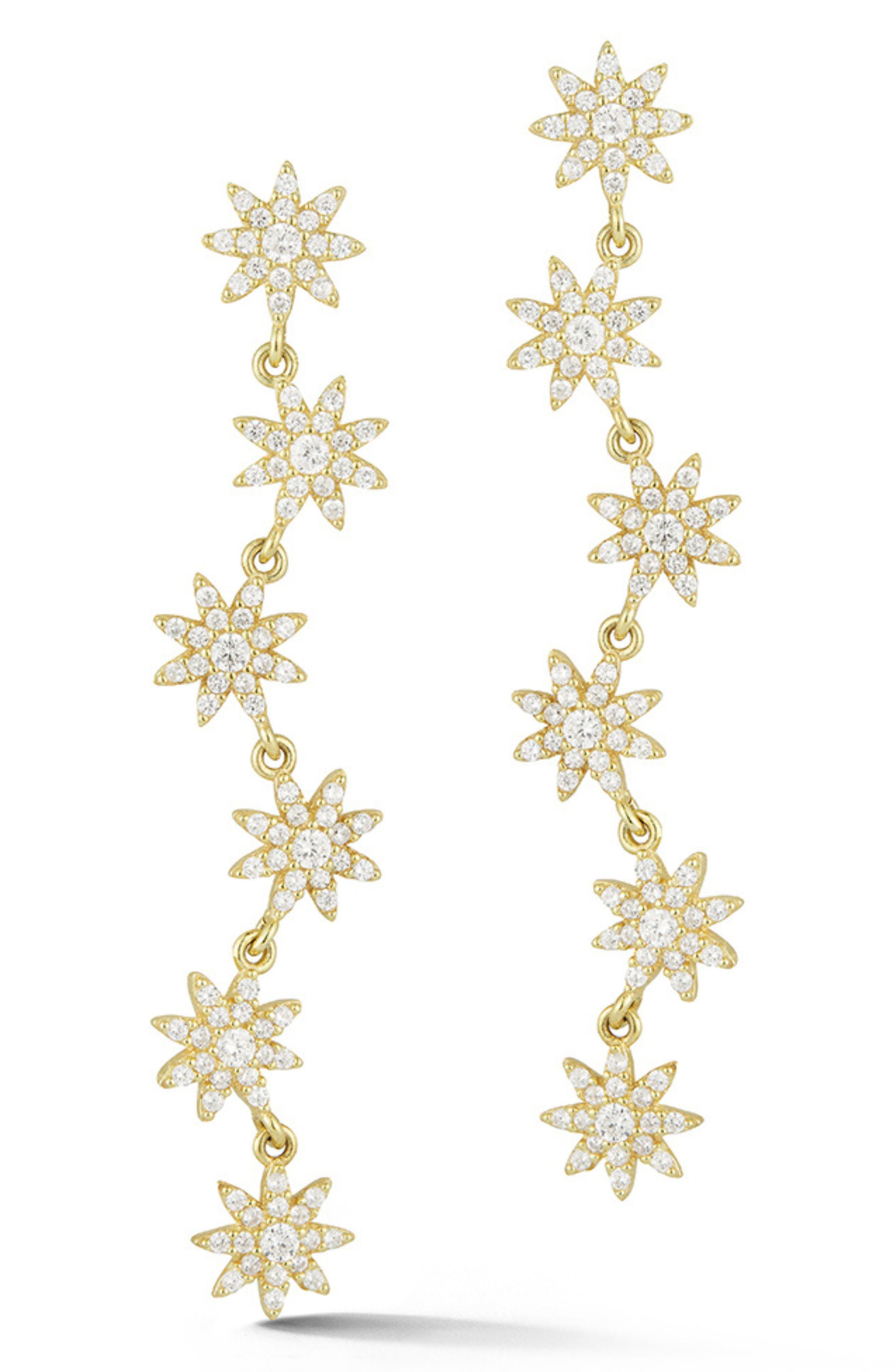 SPHERA MILANO Cubic Zirconia Star Drop Earrings