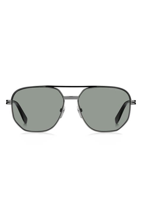 58mm Gradient Aviator Sunglasses