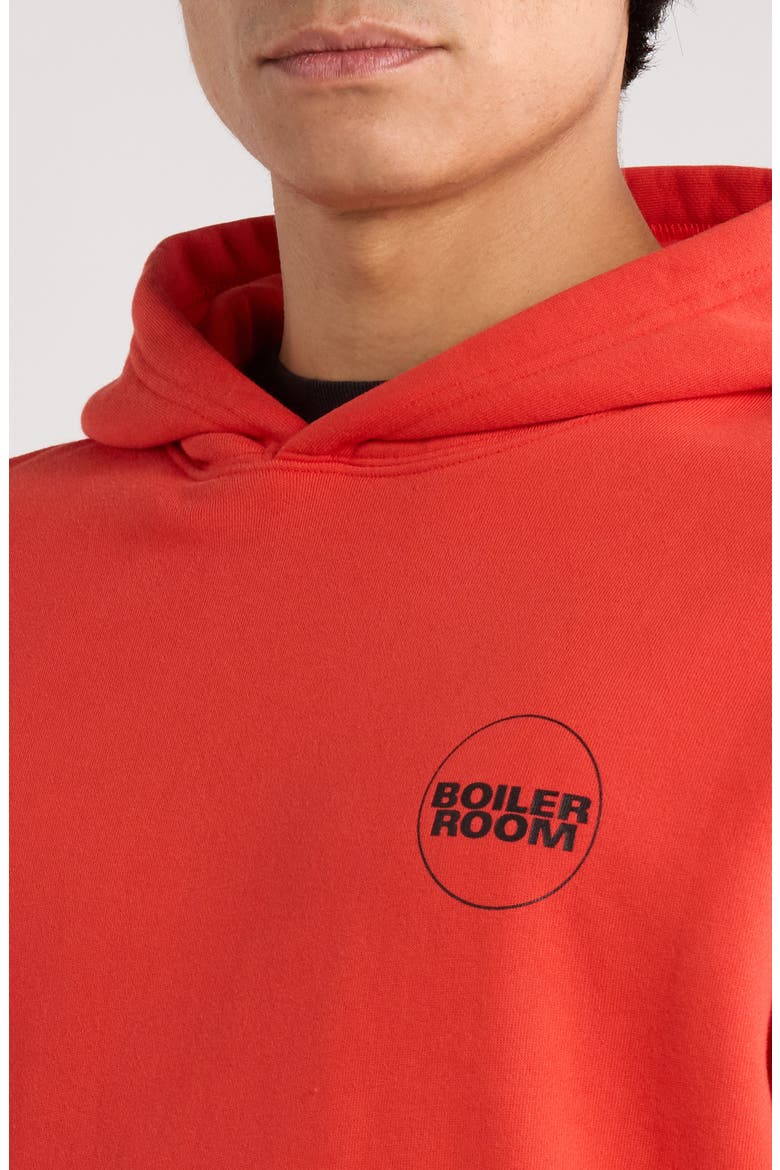 Core Oversize Logo Hoodie, Alternate, color, RED