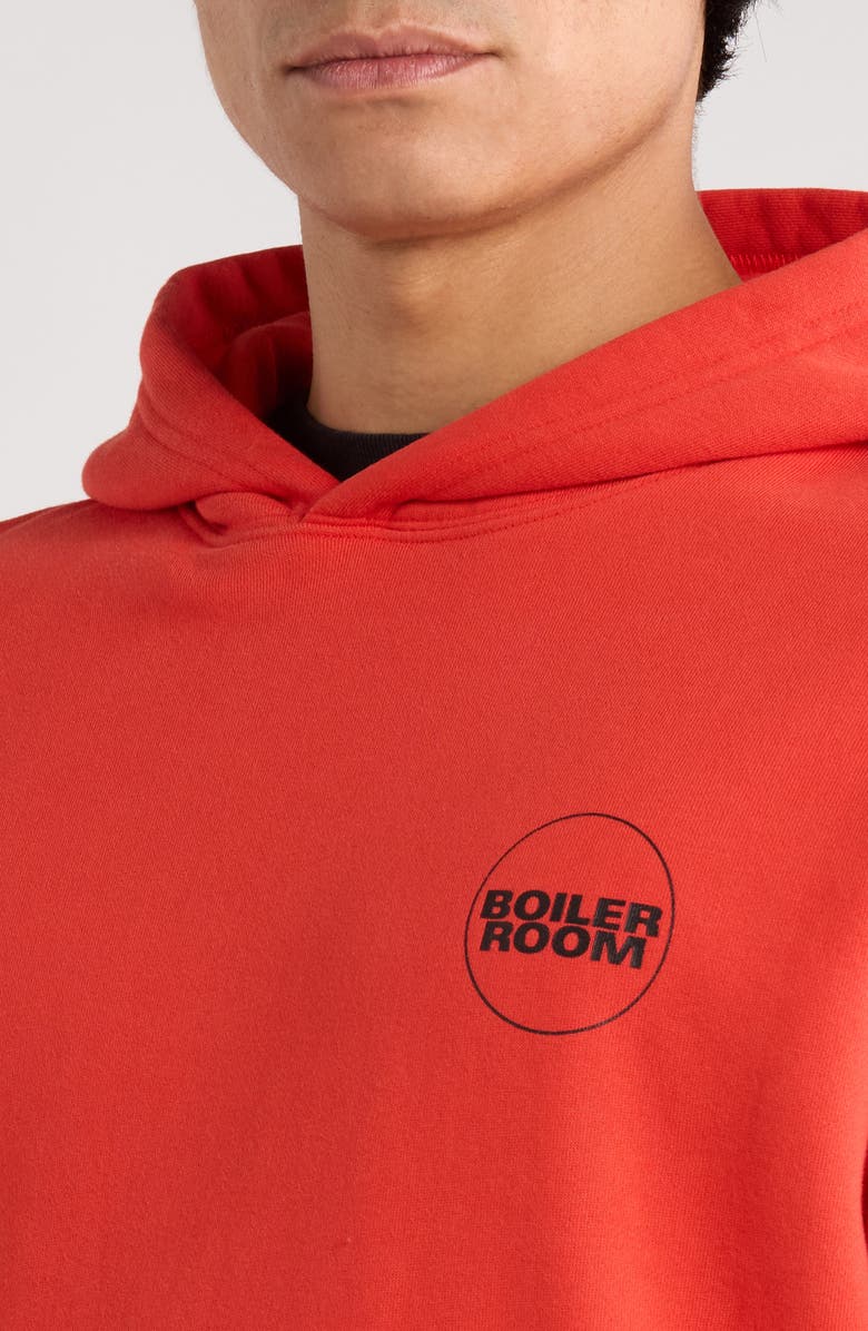 BOILER ROOM Core Oversize Logo Hoodie, Alternate, color, Red