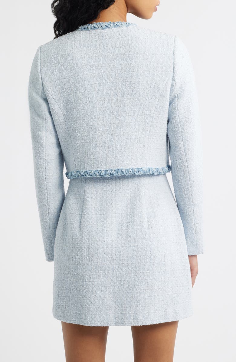 LoveShackFancy Novara Sleeveless Tweed Minidress, Alternate, color, Wild River