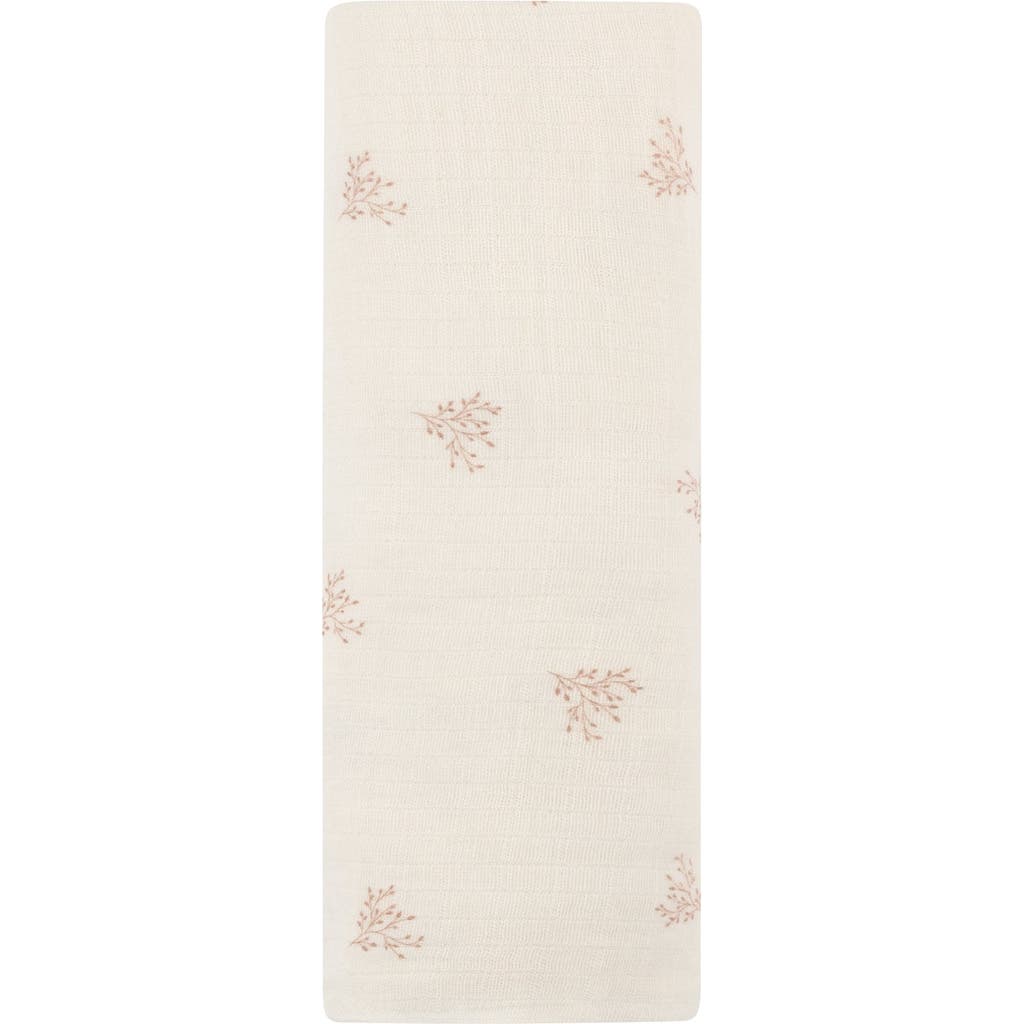 Ely's & Co. Velour Leaf Pattern Collection In White