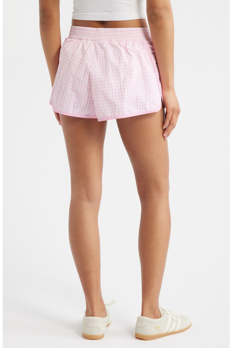 Lavey Gingham Shorts, Alternate, color, TICKLED PINK