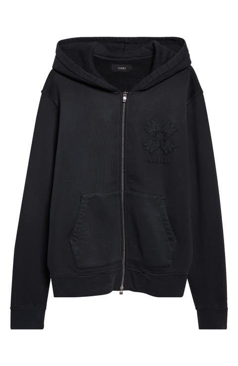MA Quad Appliqué Cotton Zip-Up Hoodie