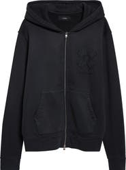 AMIRI MA Quad Appliqué Cotton Zip-Up Hoodie
