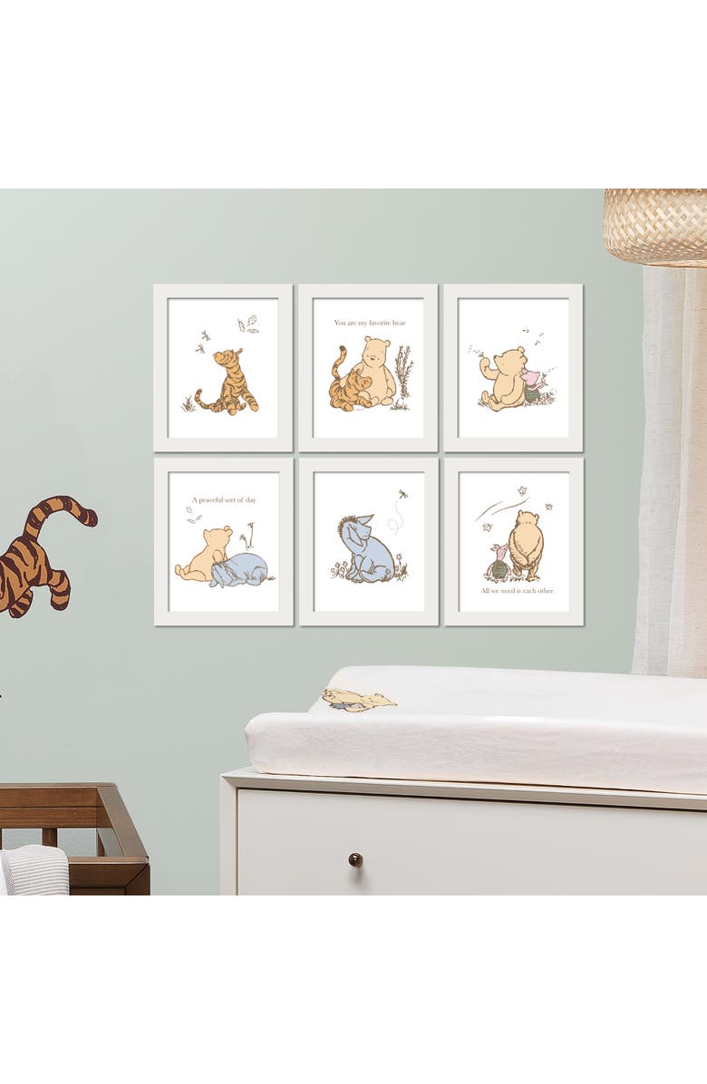 Lambs & Ivy Disney Baby Classic Pooh Unframed Nursery/Child Wall Art, Alternate, color, White