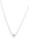 White Rhodium Plated 10mm Freshwater Pearl Pendant Necklace