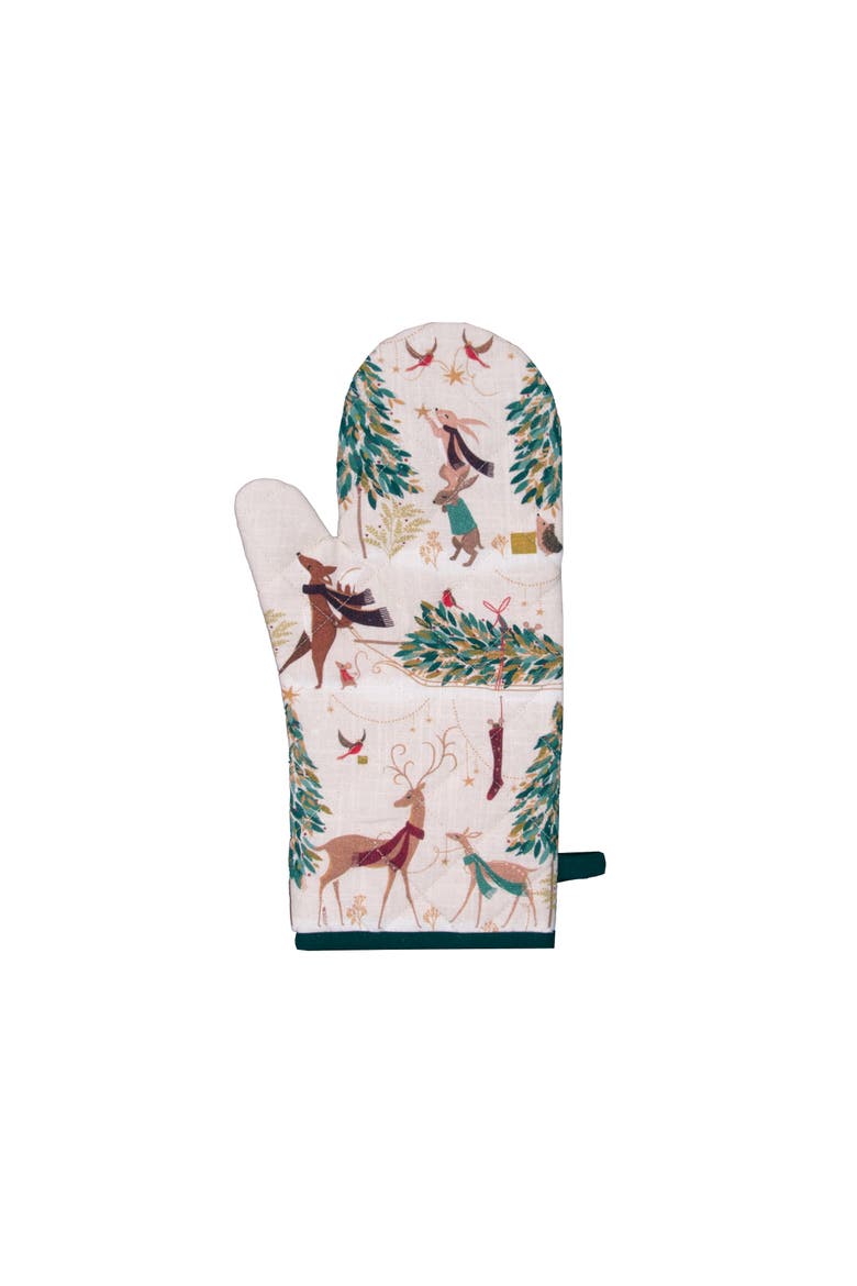 Woodland Tales Oven Mitt & Pot Holder Set of 2, Alternate, color, Beige