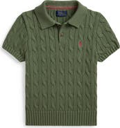 Polo Ralph Lauren Kids' Cable Short Sleeve Cotton Sweater