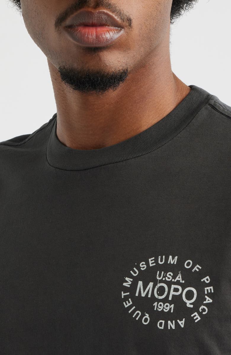 Museum of Peace & Quiet Stamp Graphic T-Shirt, Alternate, color, Black