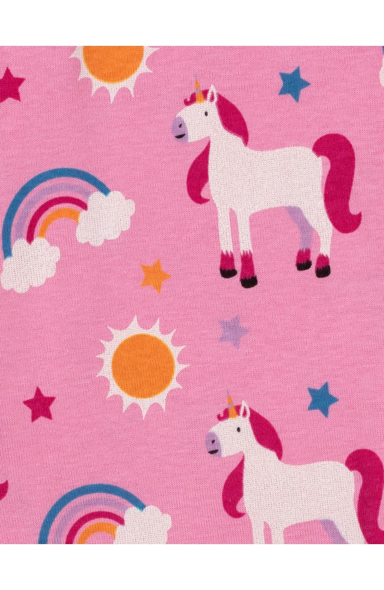 Leveret Girls 2-pc. Cotton Pajamas with Matching Doll Accessory - Unicorn & Fantasy Prints, Alternate, color, Unicorn Pink