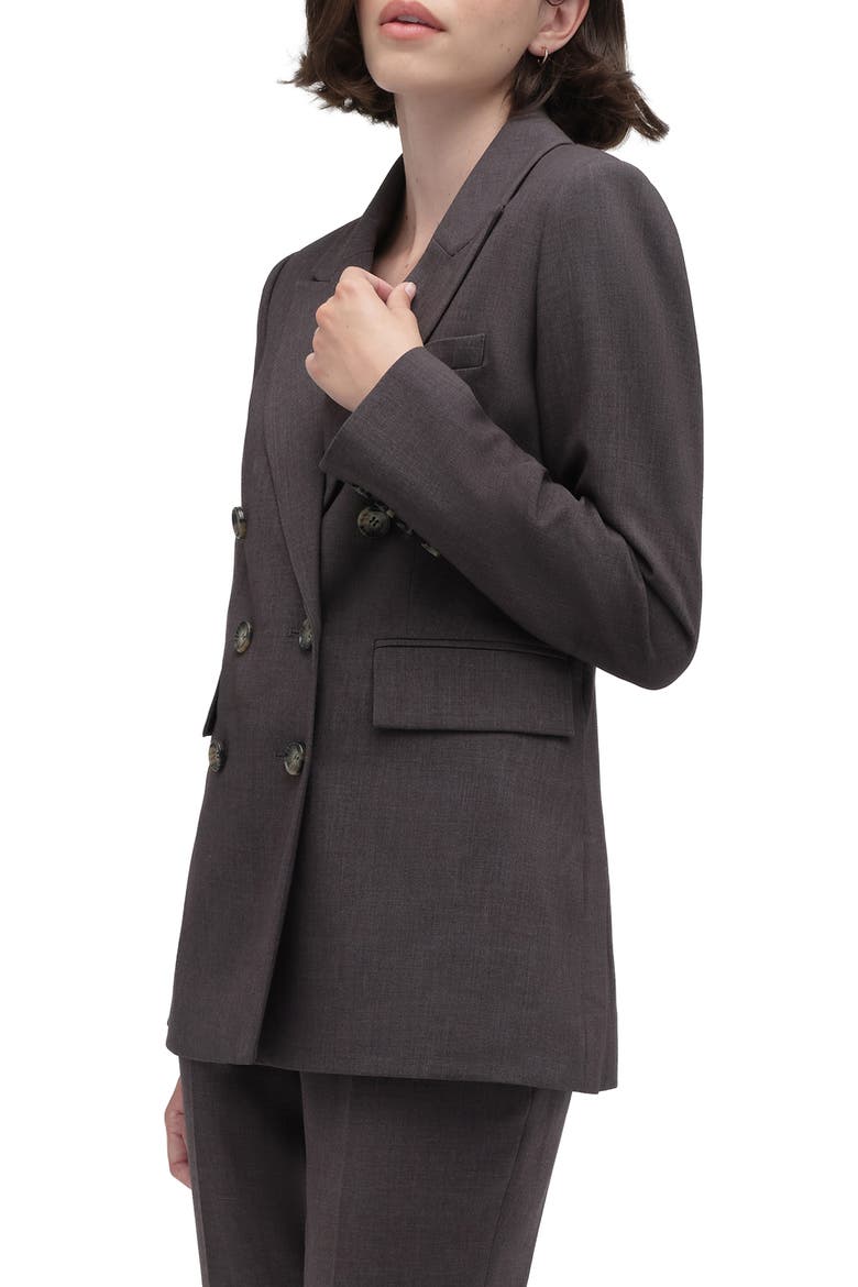 The Phoebe Double Breasted Blazer, Alternate, color, GREY SUITING