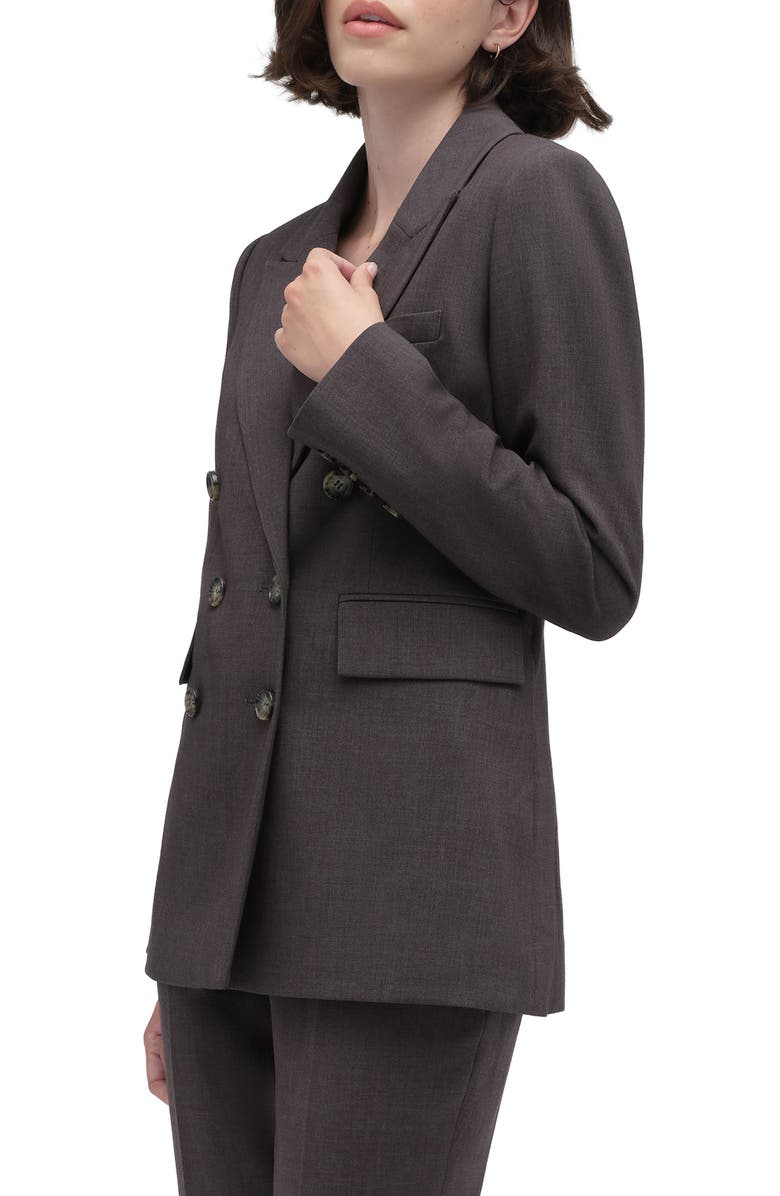 Favorite Daughter The Phoebe Double Breasted Blazer, Alternate, color, Grey Suiting
