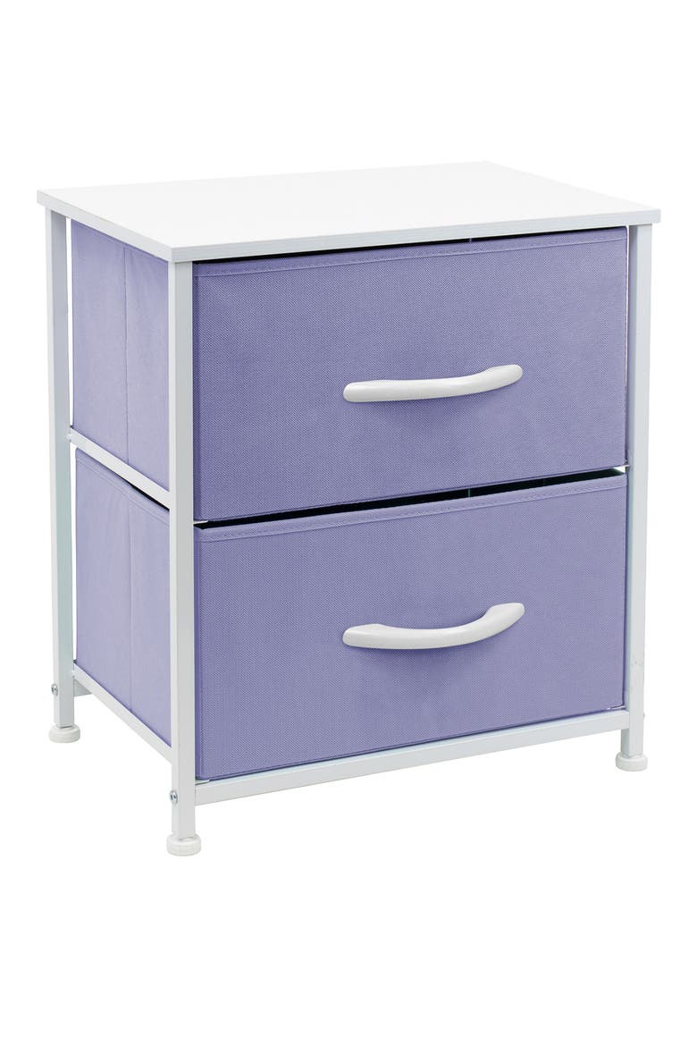 2 Drawer Chest Dresser - Purple, Main, color, PURPLE