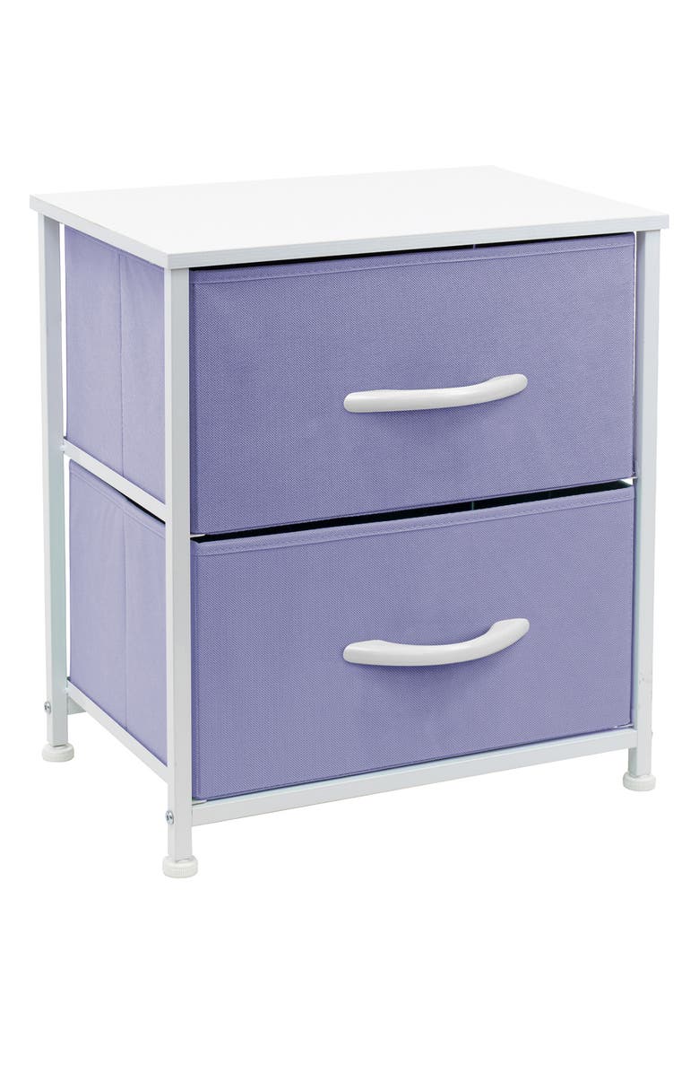 SORBUS 2 Drawer Chest Dresser - Purple, Main, color,