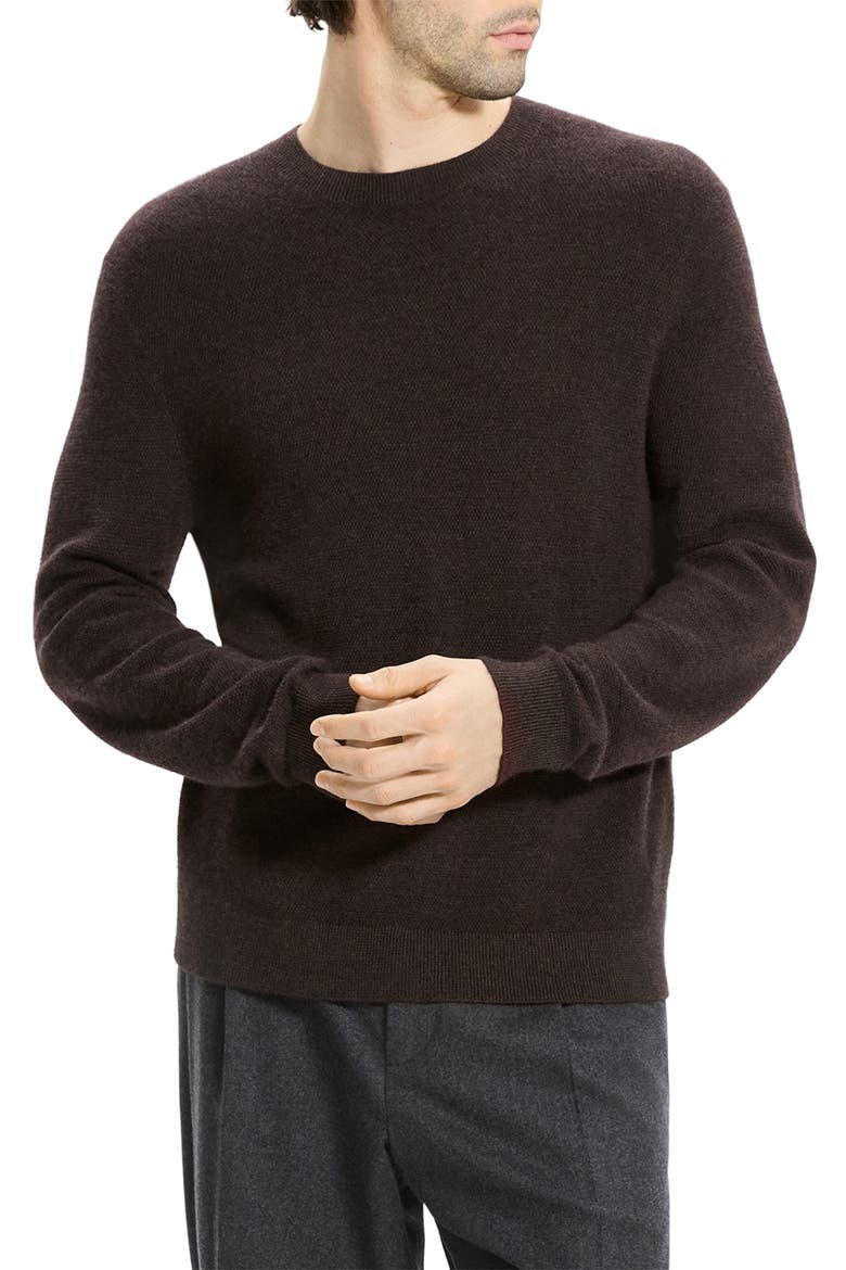 Cyr Cashmere Crewneck Sweater, Alternate, color, BROWNWOOD MELANGE