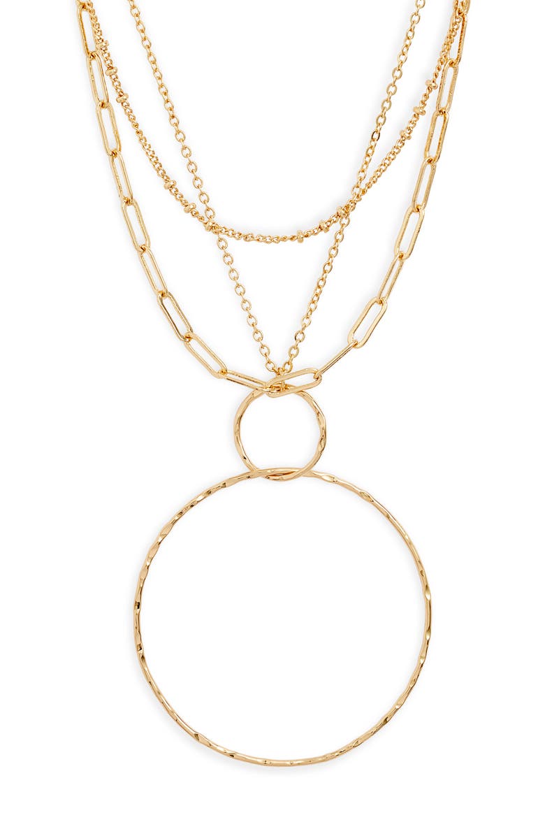Nordstrom Tiered Orbital Pendant Necklace, Main, color, 