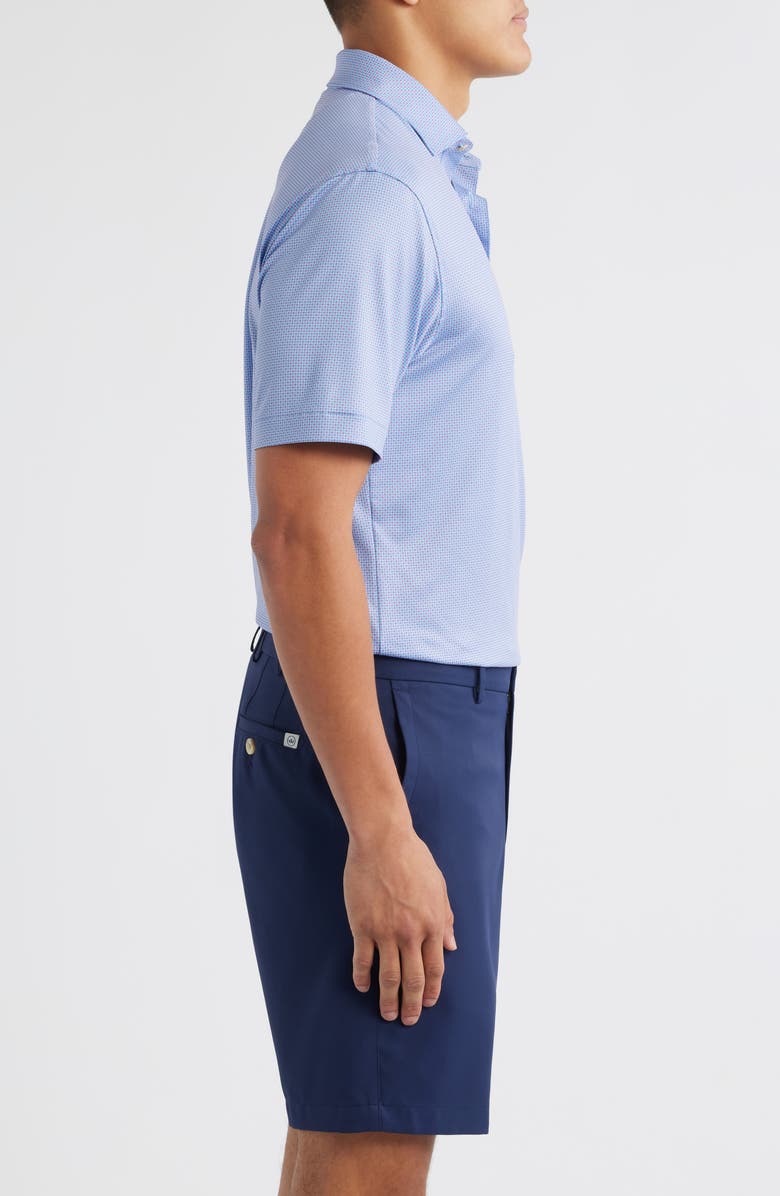 Peter Millar Phoenix Microprint Performance Jersey Polo, Alternate, color, Cottage Blue
