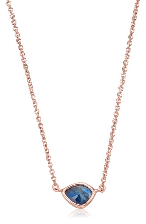 18K Rose Gold Plated Sterling Silver Siren Mini Nugget Necklace