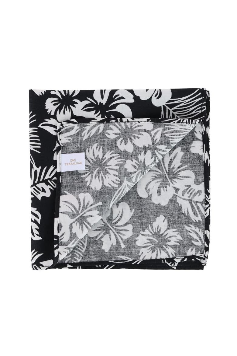 Mana Hawaiian Print Handkerchief, Alternate, color, Black