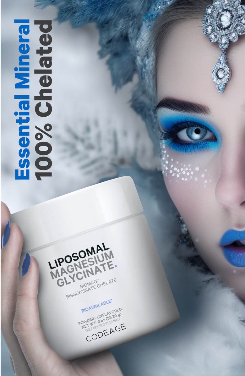 Codeage Magnesium Glycinate Powder Supplement 2-Month Supply, Alternate, color, White