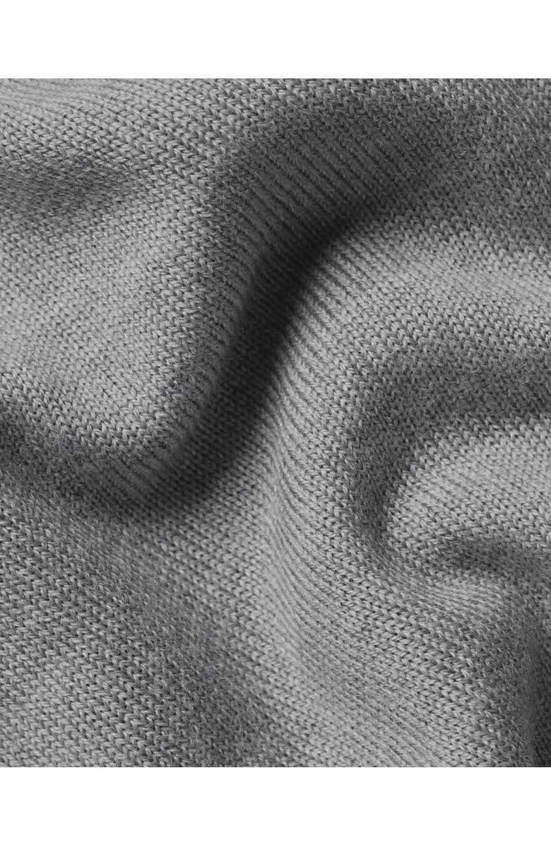 Charles Tyrwhitt Merino Zip Neck Long Sleeve Sweater, Alternate, color, Gray