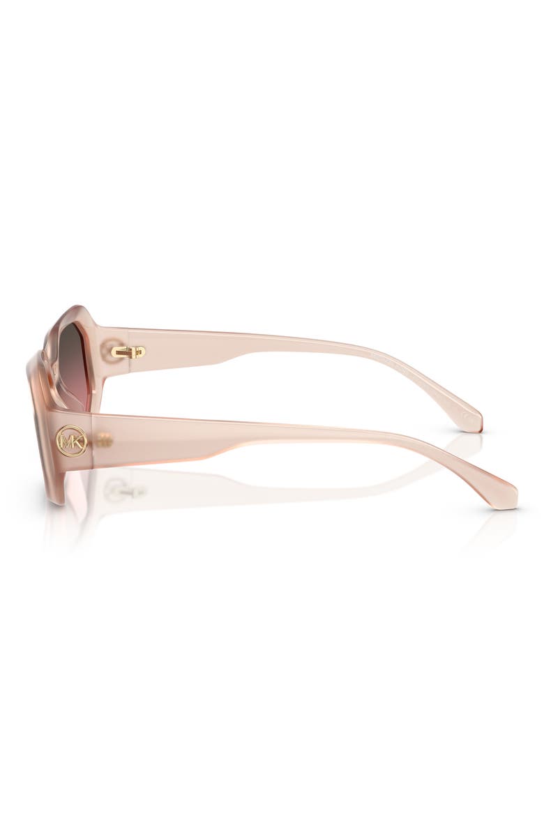 54mm Irregular Sunglasses, Alternate, color, LIGHT SAND / BROWN ROSE