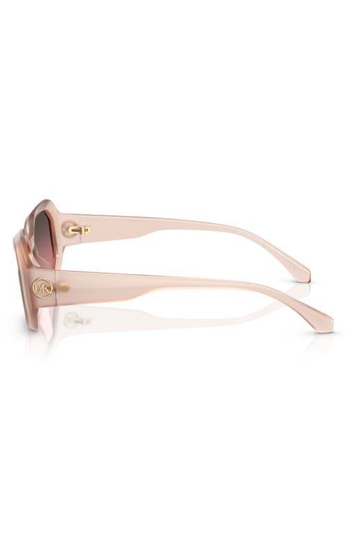 Michael Kors 54mm Irregular Sunglasses In Light Sand/brown Rose