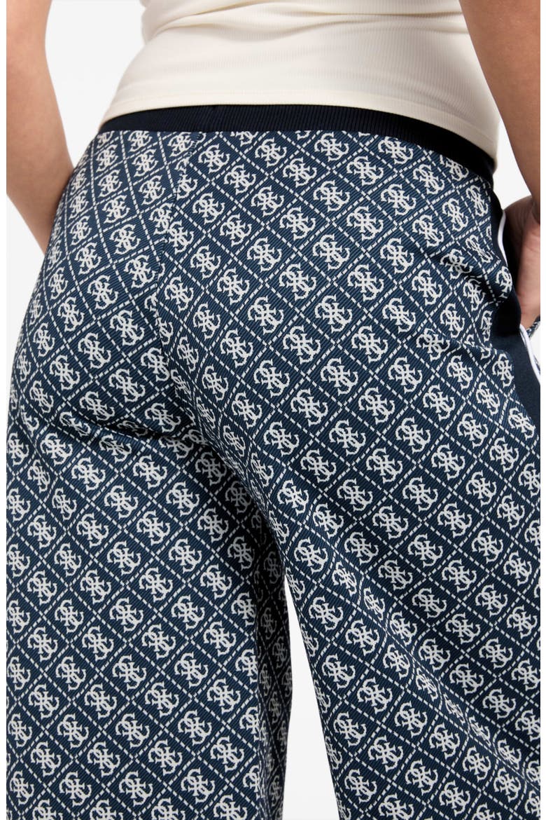 4G Logo Straight Leg Drawstring Pants, Alternate, color, MEDIUM BLUE