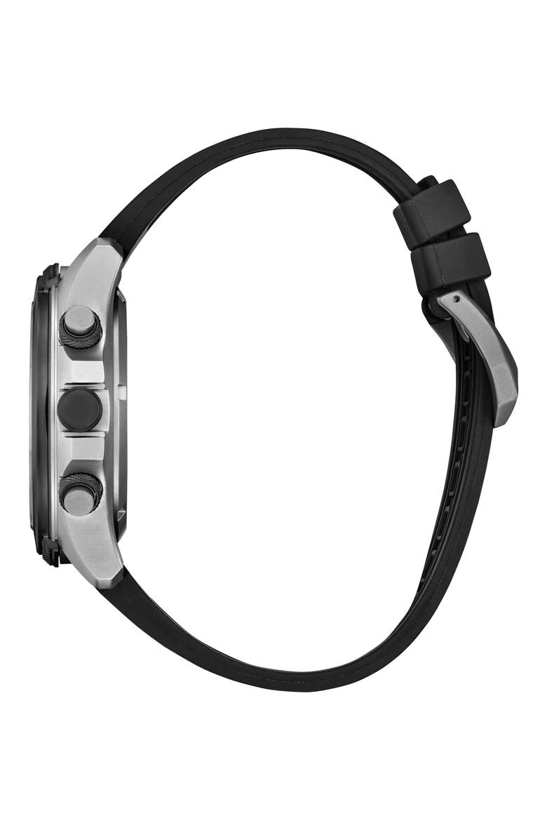 Promaster Land Eco-Drive Rubber Strap Watch, 43.9mm, Alternate, color, BLACK