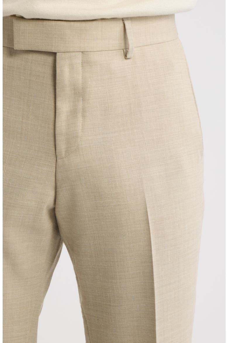H-Genius Flat Front Trousers, Alternate, color, MEDIUM BEIGE