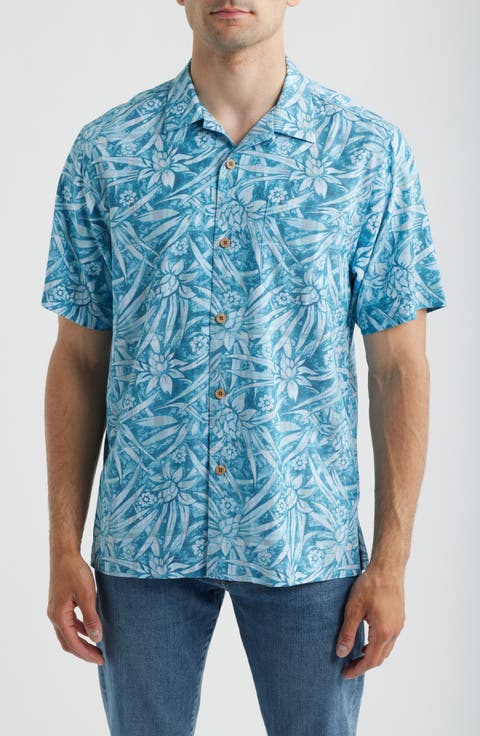 Coastal Ease Aqua Flora IslandZone® Camp Shirt