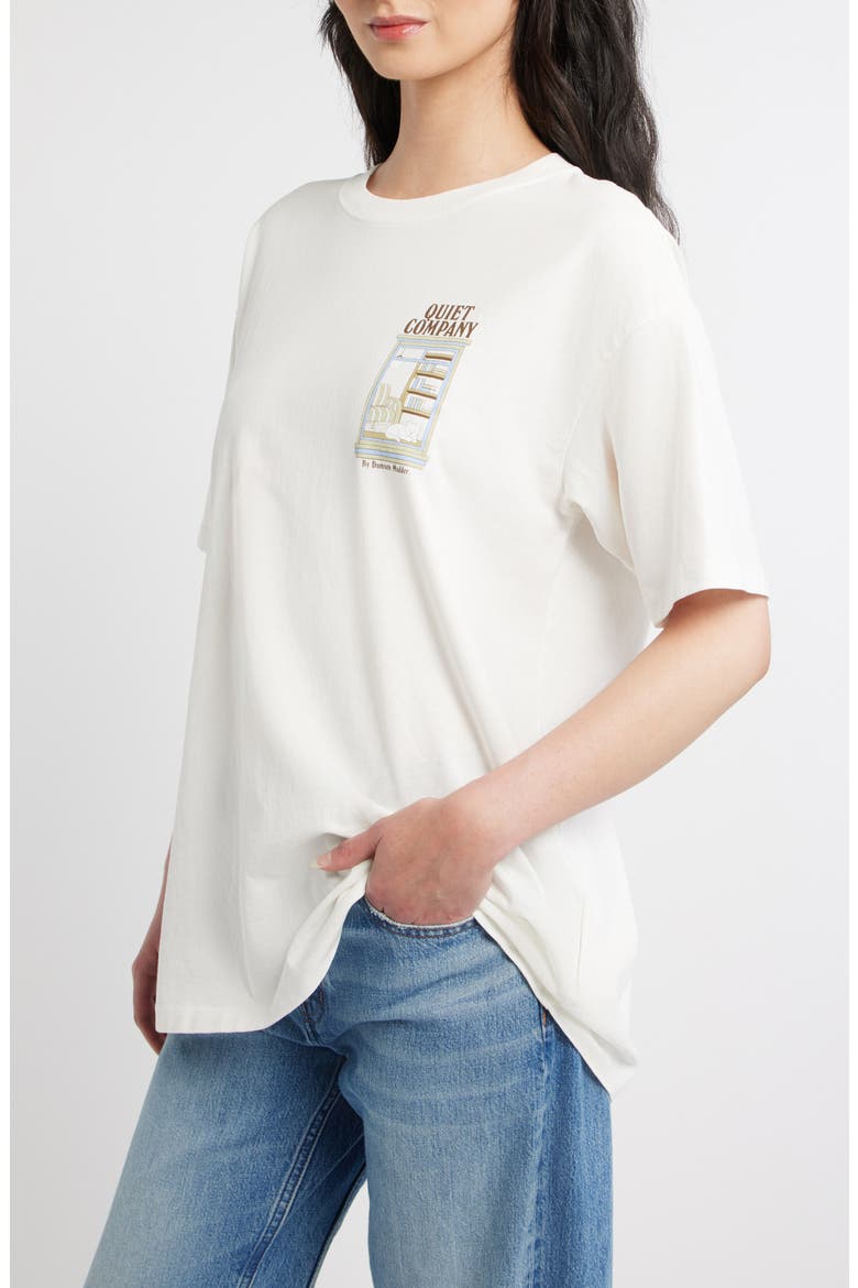 Quiet Company Graphic T-shirt, Alternate, color, ECRU