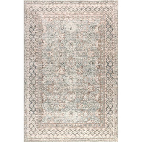 Goa Floral Medallion Traditional Area Rug