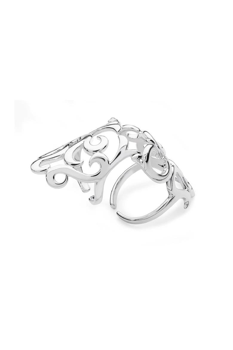 Elements Armour Ring, Main, color, Sterling Silver