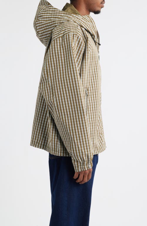 Obey Vista Oversize Plaid Hooded Canvas Jacket In Multi