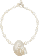 Velvet Luna Natural Pearl Statement Necklace With Seashell Pendant
