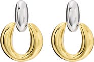 ATHRA LUXE Dolce Sole Two-Tone Door Knocker Earrings