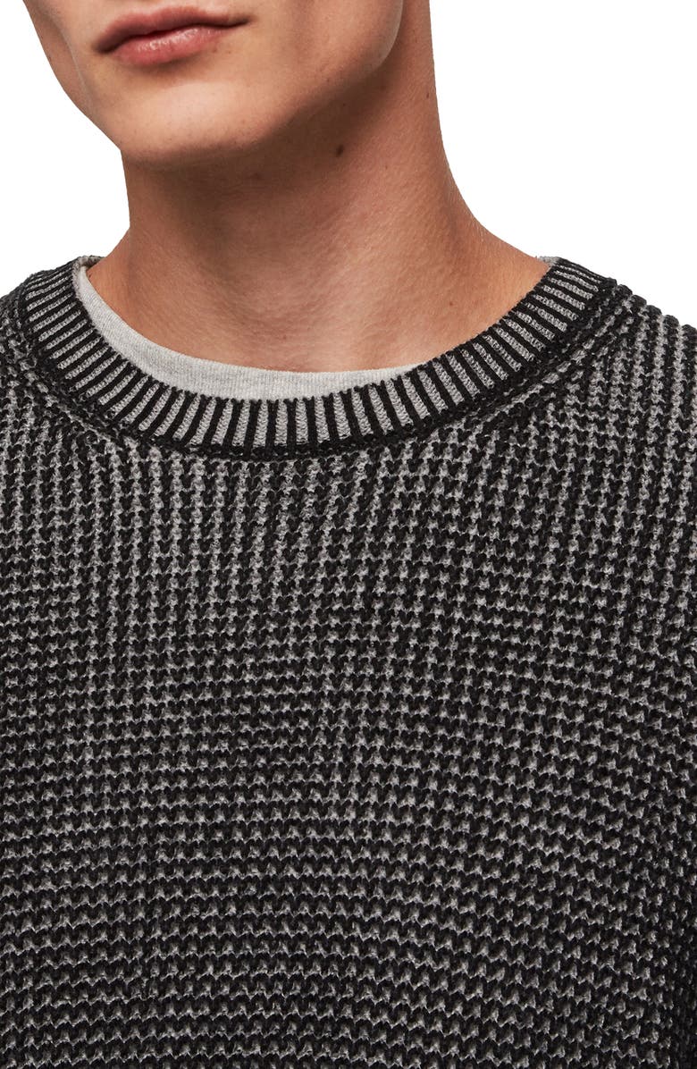 AllSaints Quarter Crewneck Sweater, Alternate, color,