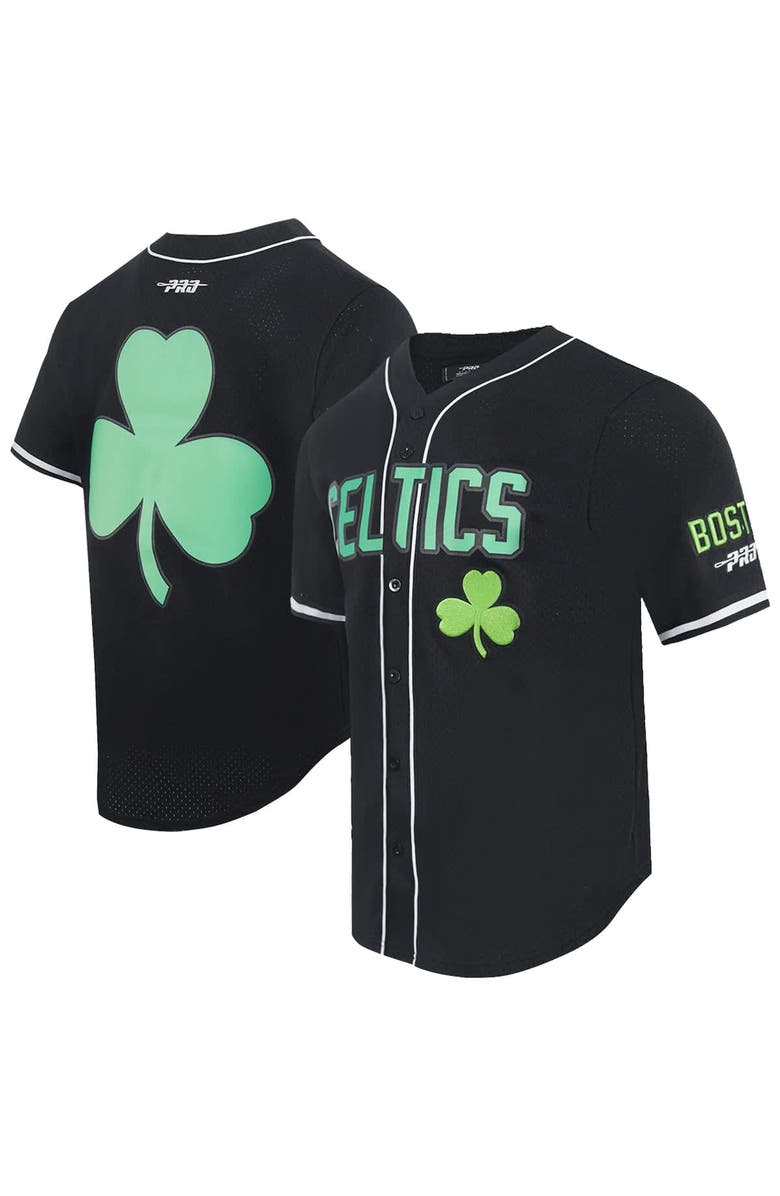 PRO STANDARD Men's Pro Standard Black Boston Celtics 2024/25 City Edition Mesh Baseball Jersey, Alternate, color,