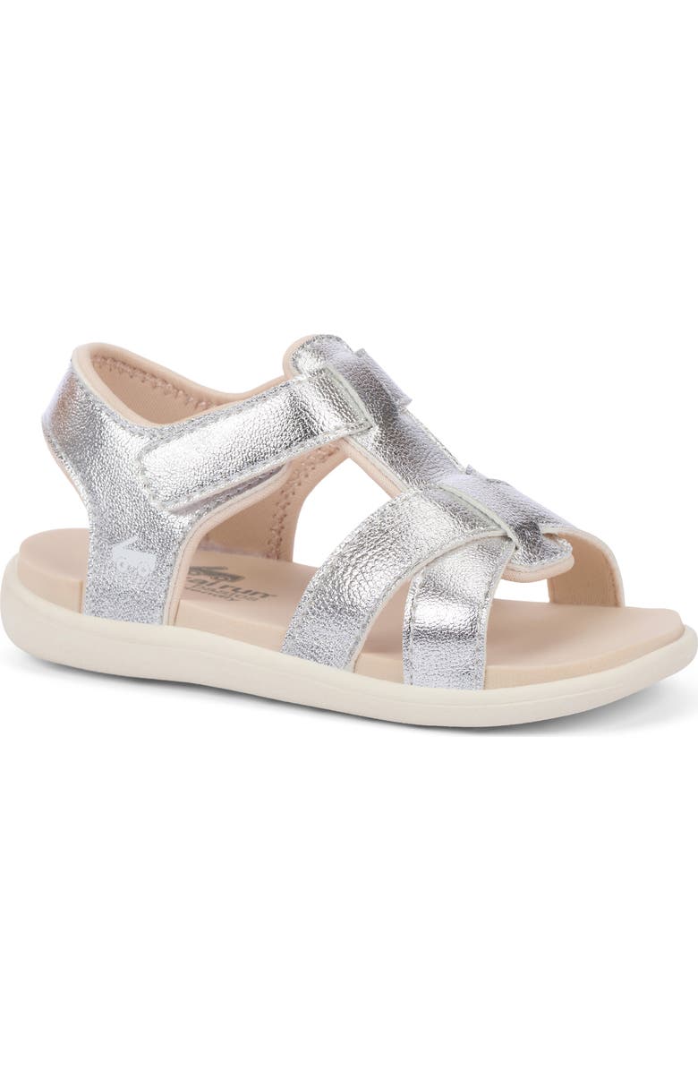 See Kai Run Kids' Shayna Sandal, Main, color, Silver Metallic