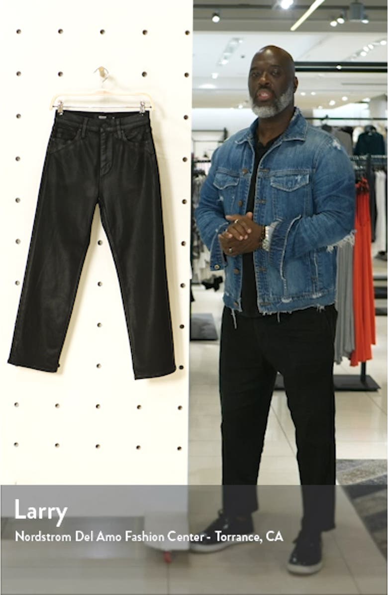 Remi Coated High Waist Crop Straight Leg Jeans, sales video thumbnail