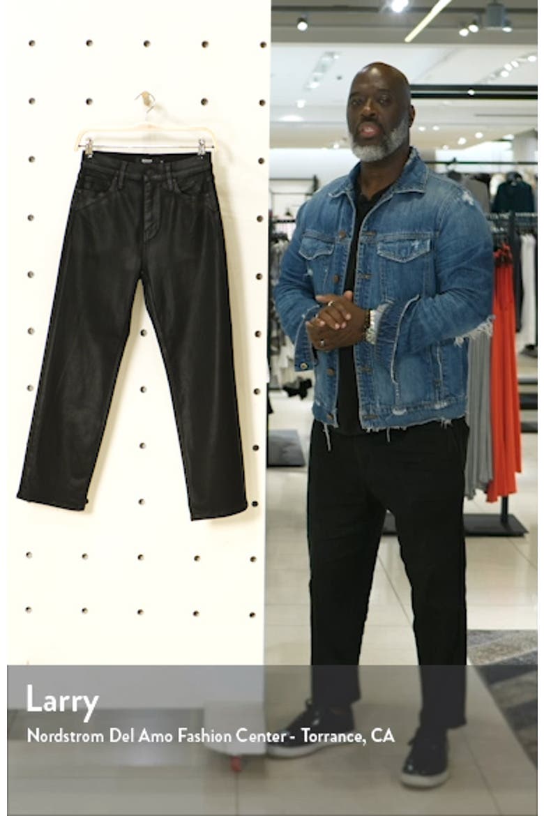 Remi Coated High Waist Crop Straight Leg Jeans video