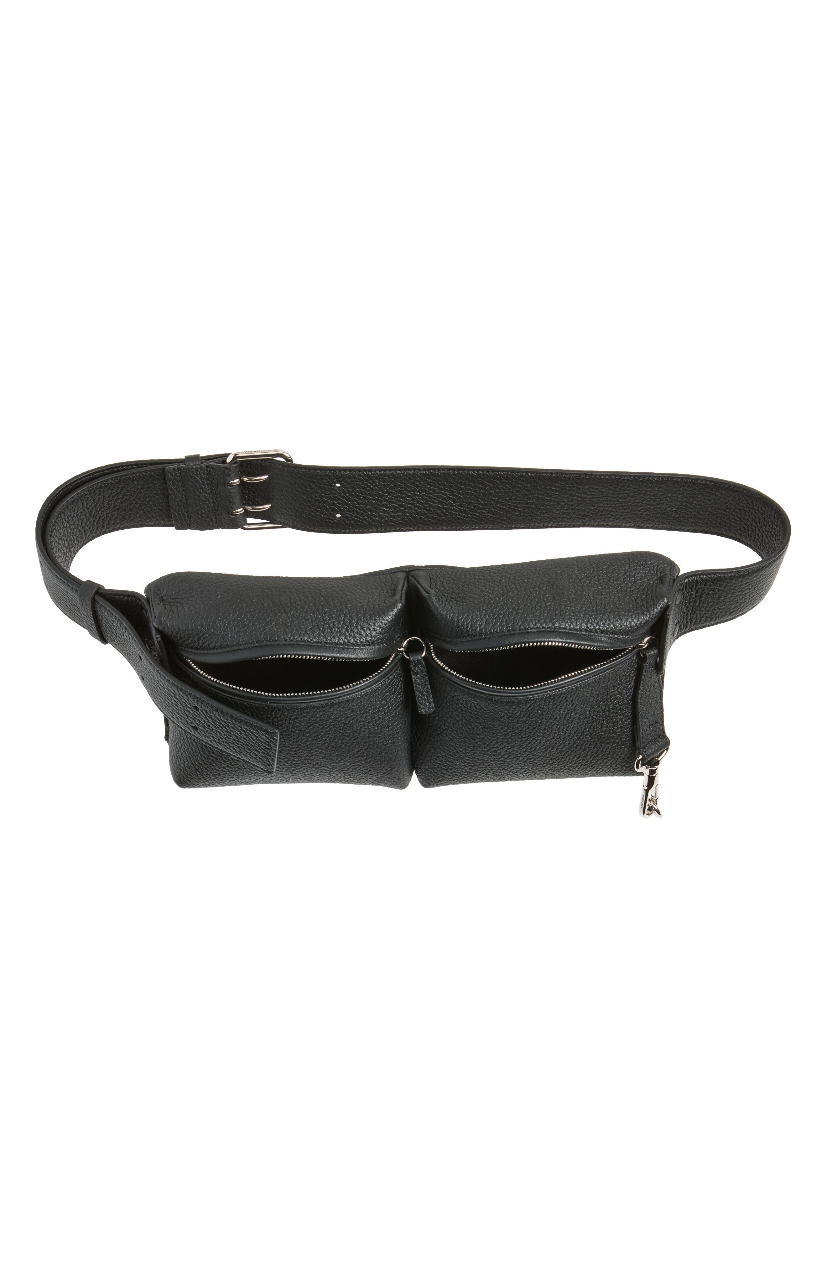 Fold Belt Bag, Alternate, color, BLACK