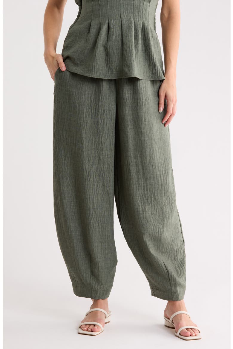 Drawstring Waist Lantern Leg Pants, Main, color, H. MOSS