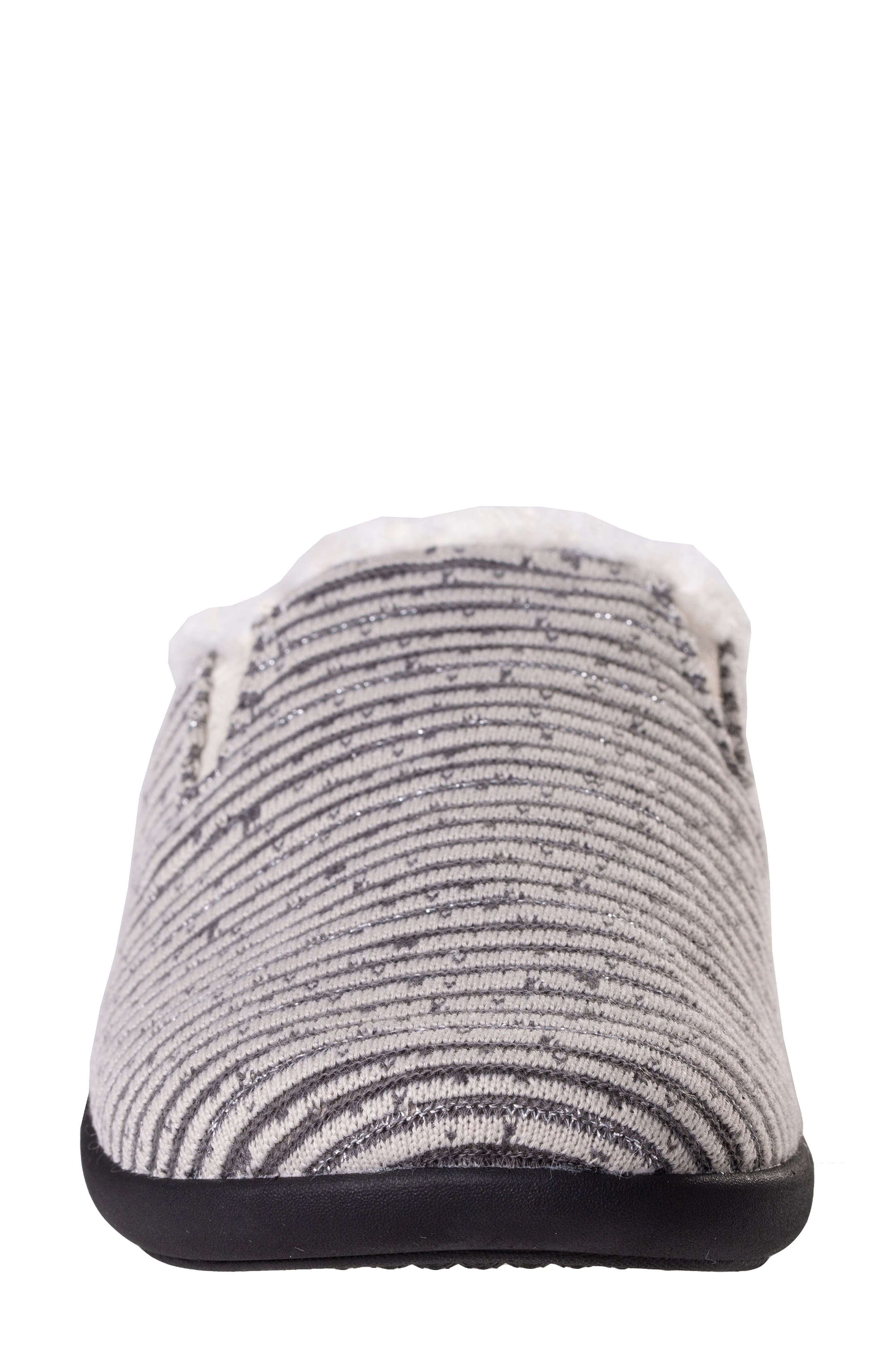 Revitalign Dundee Cozy Chenille Faux Fur Lined Slipper, Alternate, color, Grey